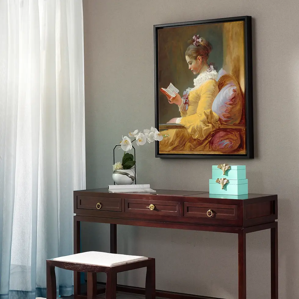 Miniatura: Jean Honoré Fragonard,A Jovem Lendo,A Leitora,quadro,poster,gravura,canvas,réplica,reprodução,tela,pintura,comprar,copia,gicl