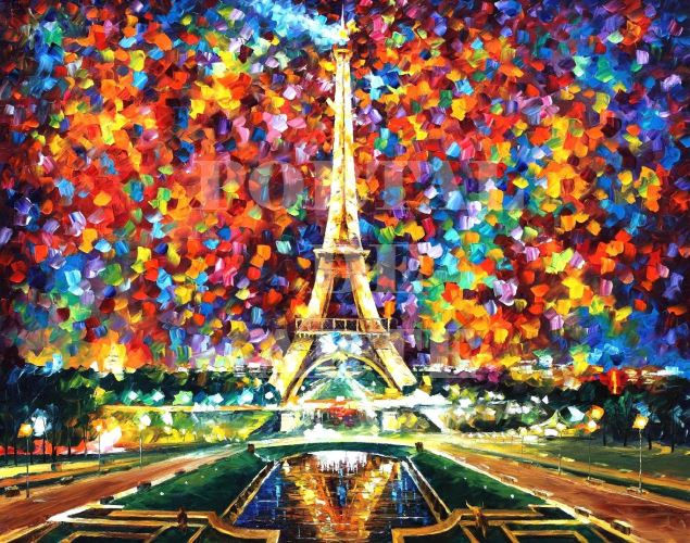 Miniatura: Leonid Afremov,Torre Eiffel,quadro,poster,replica,gravura,canvas,reprodução,tela,releitura,comprar,copia,pintura,obra,giclée