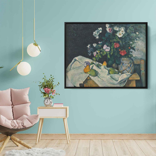 Cézanne | Natureza Morta com Flores e Frutas | Quadro Réplica