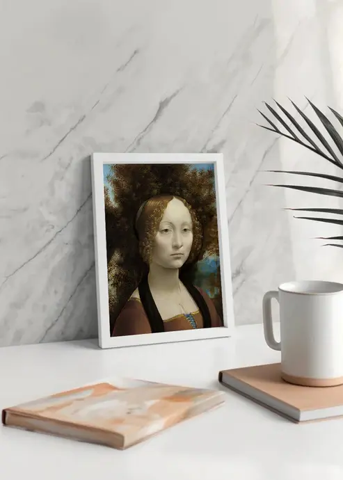 Miniatura: Leonardo Da Vinci,Ginevra Benci,quadro,poster,canvas,reprodução,gravura,replica,pintura,fototela,fine art,tela,comprar,giclée