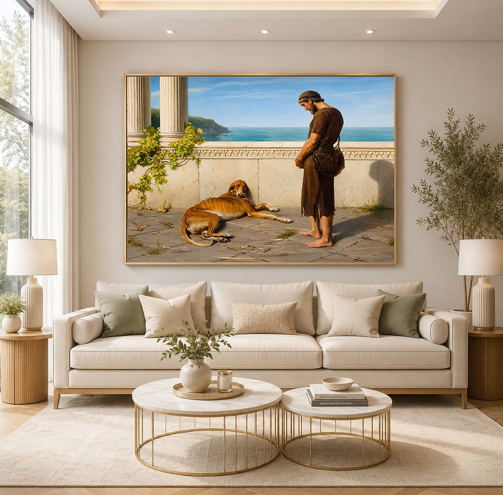 Briton Rivière,Ulisses e Argos,Ulysses,Argus,quadro,poster,replica,canvas,reprodução,gravura,tela,comprar,copia