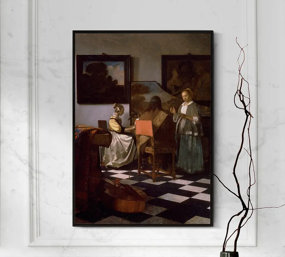 Miniatura: Vermeer,O Concerto,The Concert,quadro,canvas,poster,replica,gravura,reprodução,canvas,fototela,cópia,tela,pintura,obra,arte