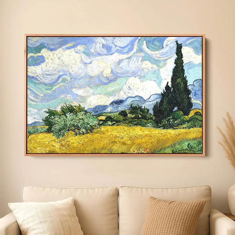 Miniatura: Van Gogh,Campo de Trigo com Cipestres,Green Wheat Field with Cypress Tree,quadro,poster,gravura,reprodução,canvas,compr