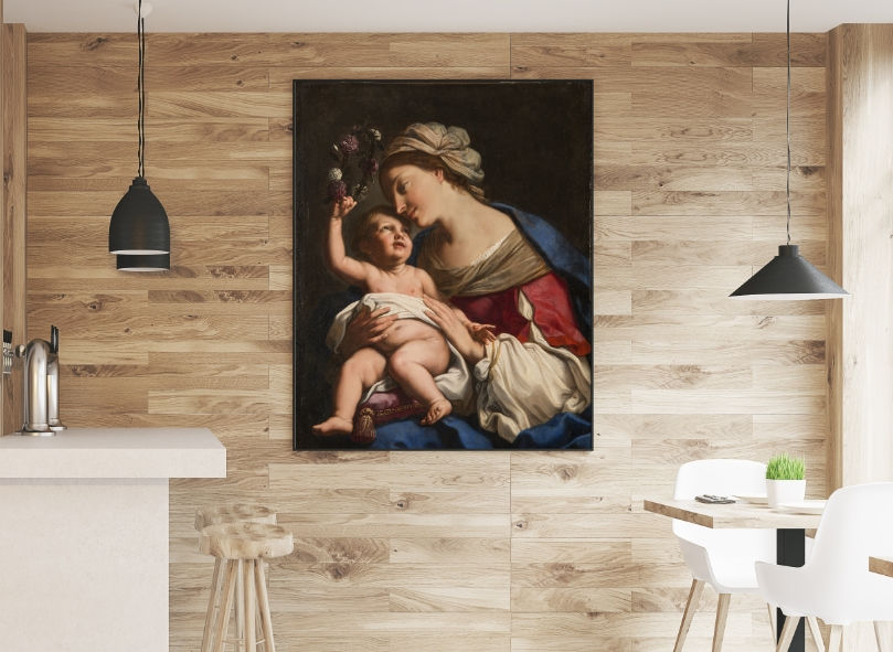 Elisabetta Sirani,Virgem e o Menino,quadro,poster,replica,canvas,reprodução,gravura,tela,comprar,copia,fine art,giclée,obra