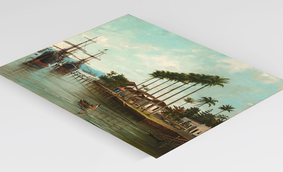 Miniatura: Benedito Calixto,Porto de Santos,visto à direita,poster,gravura,reprodução,réplica,canvas,releitura,tela,pintura,comprar,cópi