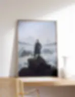 Miniatura: Caspar David Friedrich,Andarilho Acima do Mar de Neblina,quadro,poster,replica,gravura,canvas,reprodução