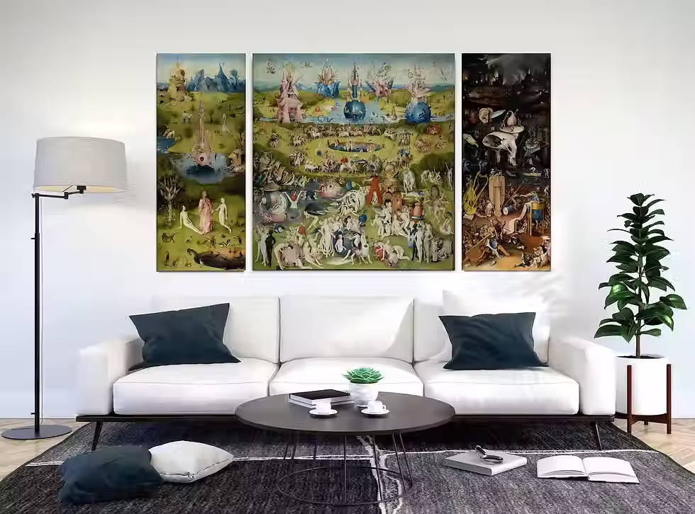 Miniatura: Hieronymus bosch,o jardim das delicias terrenas,quadro,poster gravura,reprodução,canvas,replica,tela,comprar,fine art,giclée