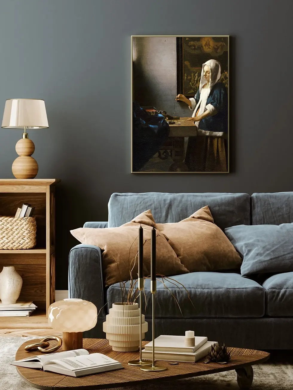 Miniatura: Vermeer,Mulher Segurando um Equilíbrio,quadro,poster,replica,canvas,gravura,reprodução,tela,comprar,copia,fine art,giclée,art
