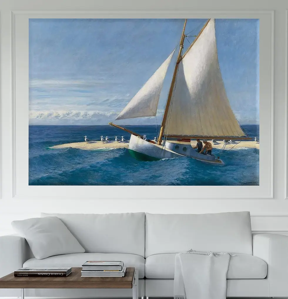 Miniatura: Edward Hopper,veleiro,barco,Mar,quadro,poster,réplica,gravura,reprodução,canvas,tela,foto,comprar,cópia,fine art,giclée,arte