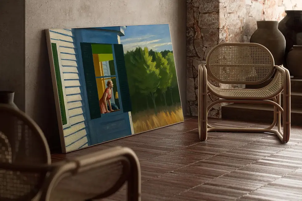 Miniatura: Edward Hopper,Manhã de Sol Cape Cod,Cape Cod Morning,realismo,poster,gravura,reprodução,réplica,canvas,comprar,tela,pintura