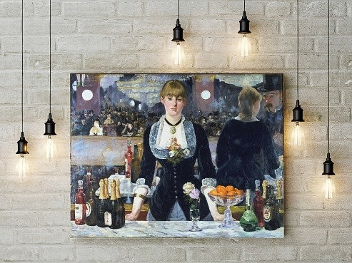 Manet Um Bar No Folies Bergere Quadro Reproducao Canvas Poster