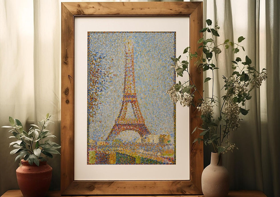 Miniatura: Georges Seurat,Torre Eiffel,quadro,poster,gravura,reprodução,canvas,replica,tela,releitura,comprar,fine art,giclée