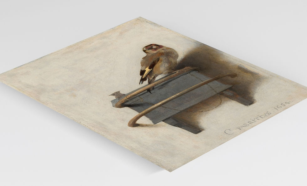 Miniatura: Carel Fabritius,The Goldfinch,O Pintassilgo,quadro,reprodução,poster,canvas,gravura,replica,tela,pintura,comprar,fine art,gic