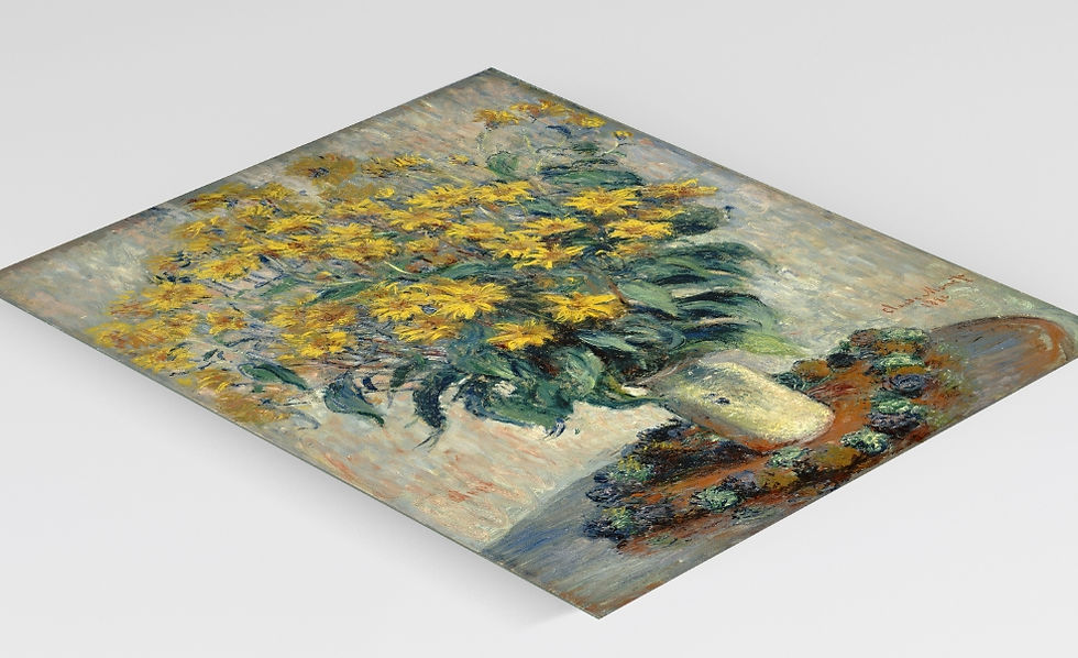 Miniatura: Monet,Flores de Alcachofra de Jerusalém,Jerusalem Artichoke Flowers,poster,gravura,reprodução,canvas,replica,releitura,compra