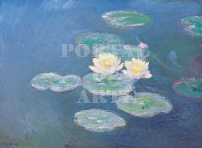 Miniatura: claude Monet,ninféias,efeito da noite,Nympheas,vespertino,quadro,poster,replica,canvas,reprodução,gravura,tela,comprar,cop