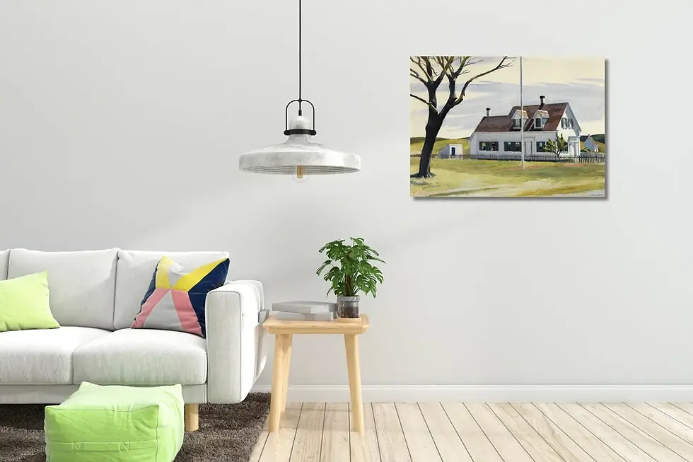 Miniatura: Edward Hopper,Árvore morta ao lado da Casa Lombard,quadro,poster,gravura,reprodução,réplica,canvas,tela,pintura,comprar,fine