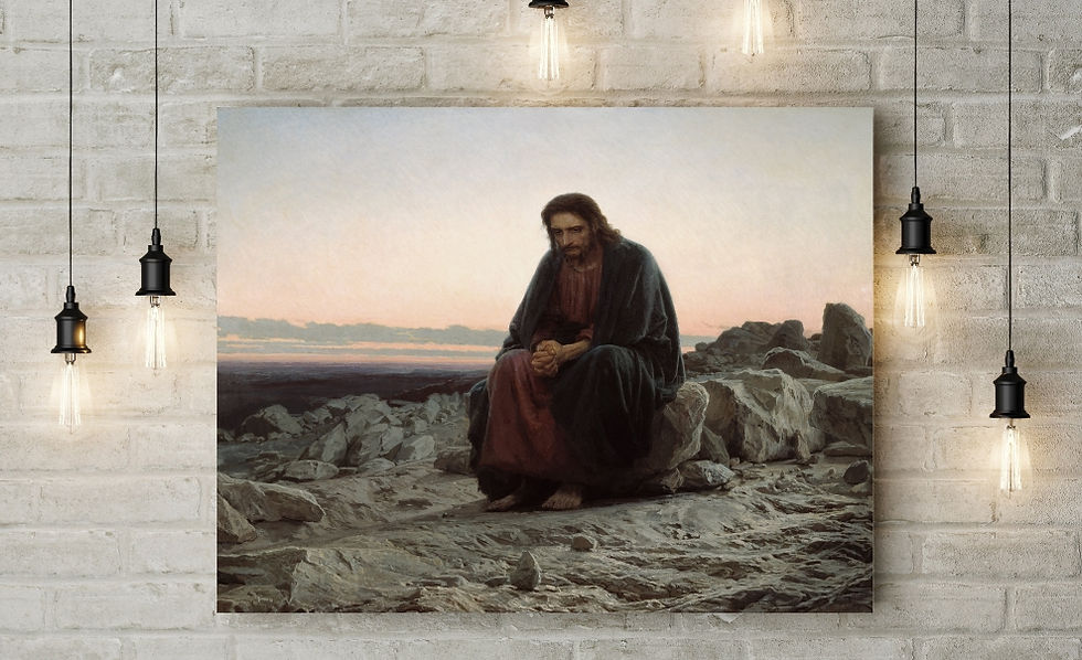 Miniatura: Ivan Kramskoy,Cristo no Deserto,religioso,quadro,canvas,poster,replica,gravura,reprodução,canvas,pintura,comprar,copia,obra
