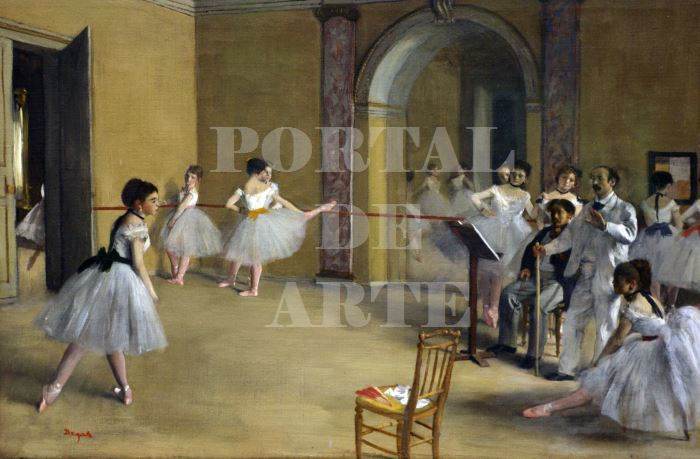 Miniatura: Degas,O ensaio de dança da Ópera na rua Le Peletier,quadro,poster,canvas,reprodução,gravura,replica,tela,comprar,copia,obra