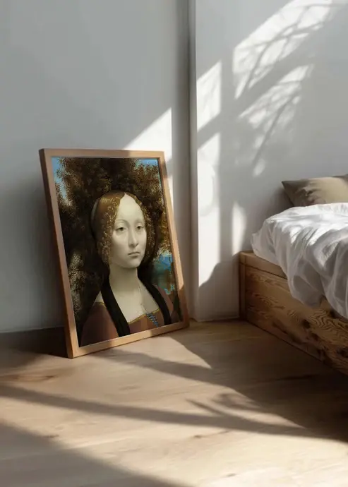 Miniatura: Leonardo Da Vinci,Ginevra Benci,quadro,poster,canvas,reprodução,gravura,replica,pintura,fototela,fine art,tela,comprar,giclée