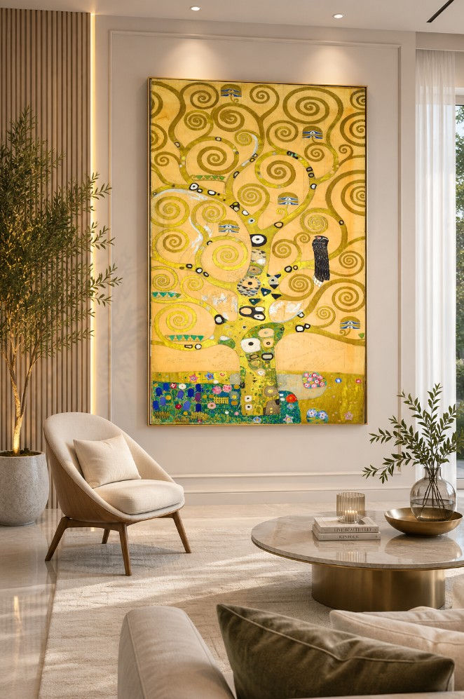 Miniatura: Gustav Klimt,2 ª parte,árvore da vida,tree of life,quadro,poster,replica,gravura,reprodução,canvas,tela,releitura,fine art