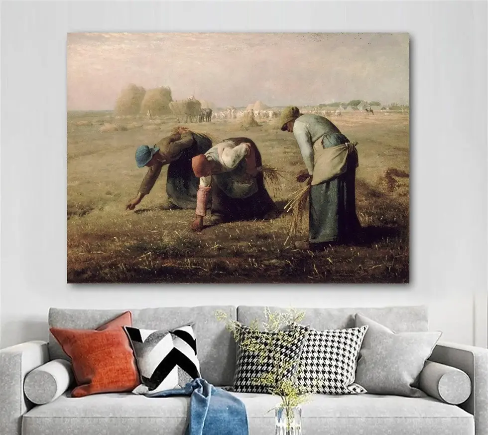 Miniatura: Jean-François Millet,As Respigadoras,camponeses,quadro,poster,gravura,canvas,réplica,reprodução,foto,tela,comprar,copia,giclé