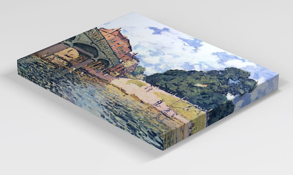 Miniatura: alfred sisley, ponte em Hampton Court, Bridge of Hampton Court, quadro, poster, replica, canvas, gravura, reprodução, tela