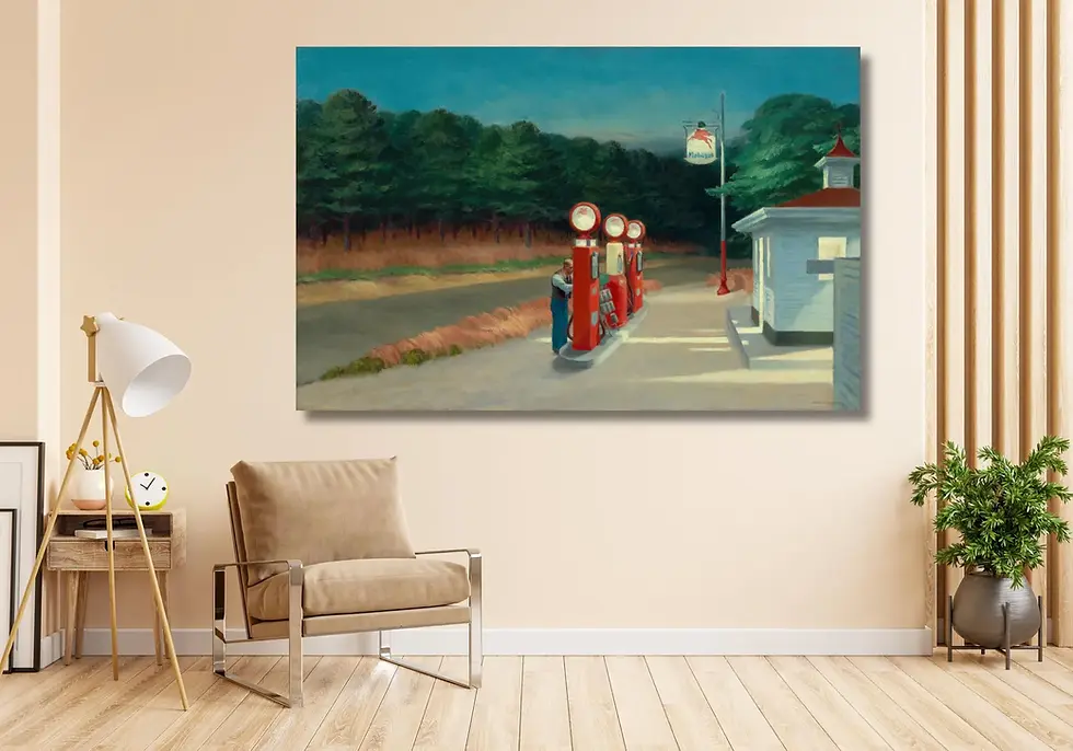 Miniatura: Edward Hopper,posto,gasolina,gas,quadro,poster,réplica,gravura,reprodução,canvas,tela,foto.tela,pintura,comprar,cópia,fine at