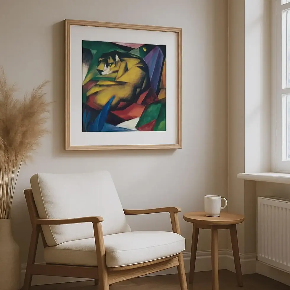 Franz Marc,O Tigre,the tiger,quadro,canvas,poster,replica,gravura,reprodução,canvas,fototela,cópia,tela,pintura,comprar,giclé