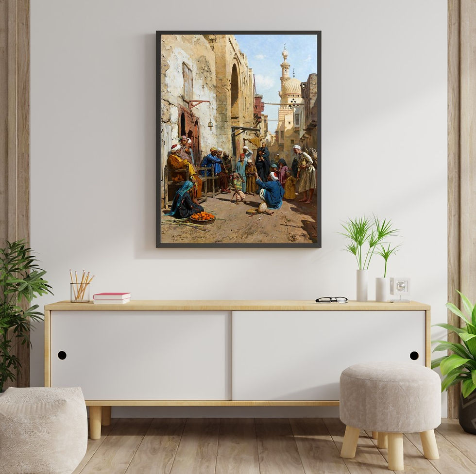 Miniatura: Arthur Von Ferraris,a Cairo street,uma Rua do Cairo,quadro,poster,gravura,canvas,replica,reprodução,pintura,comprar,cópia