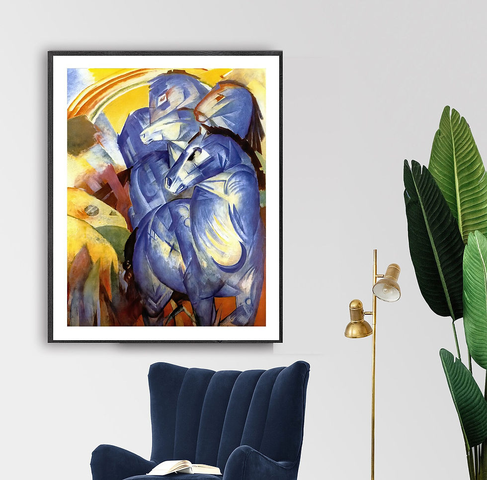 Miniatura: Franz Marc,The Tower Blue Horse,A Torre dos Cavalos Azuis,quadro,reprodução,poster,canvas,gravura,replica,tela,pintura,compra