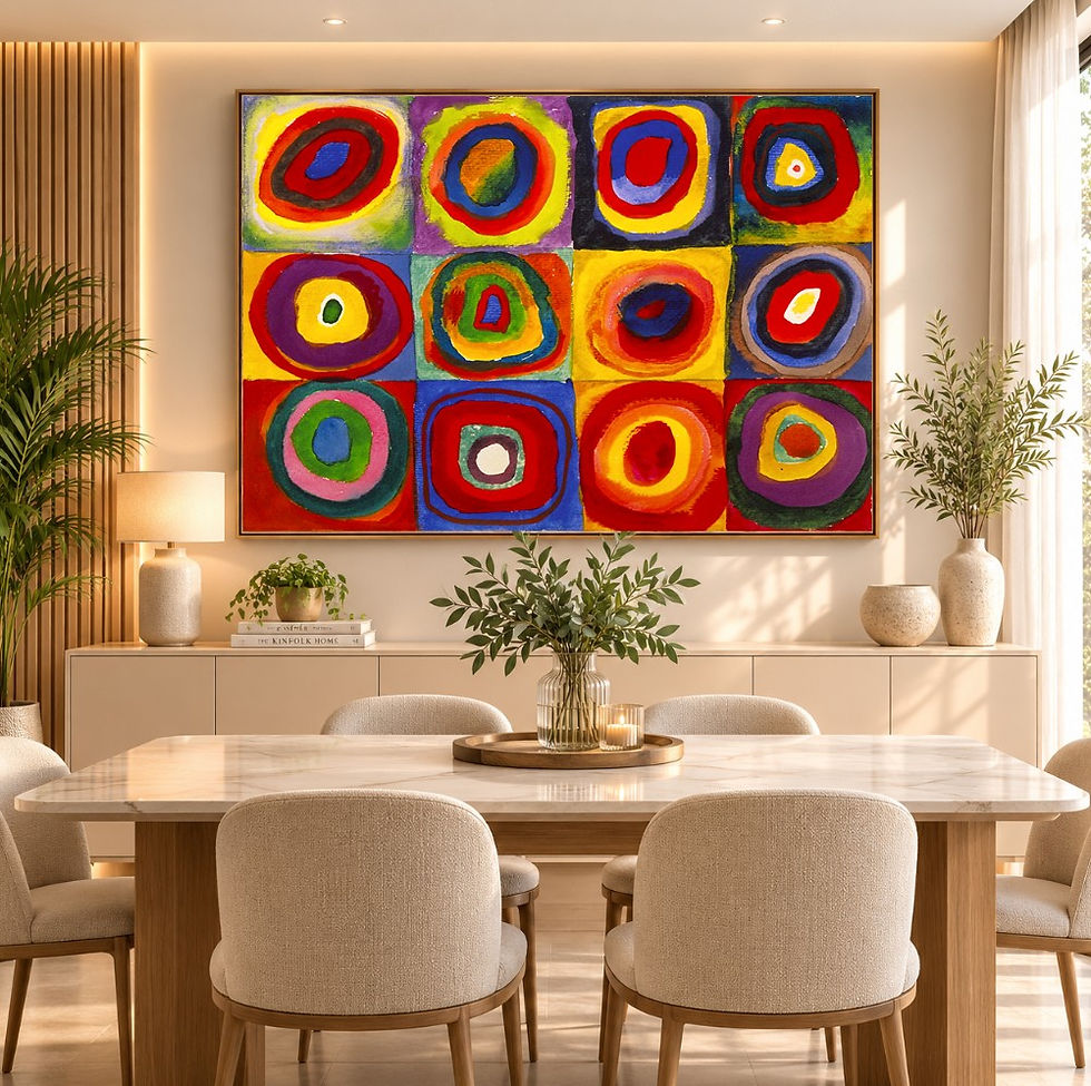 Miniatura: wassily kandinsky,Quadrados com Círculos Concêntricos,Estudo de cores,quadro,poster,gravura,reprodução,canvas,replica,comprar