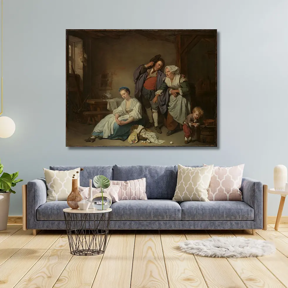 Miniatura: Jean-Baptiste Greuze,Ovos quebrados,broken eggs,quadro,poster,replica,canvas,reprodução,gravura,tela,comprar,obra,arte,pintur