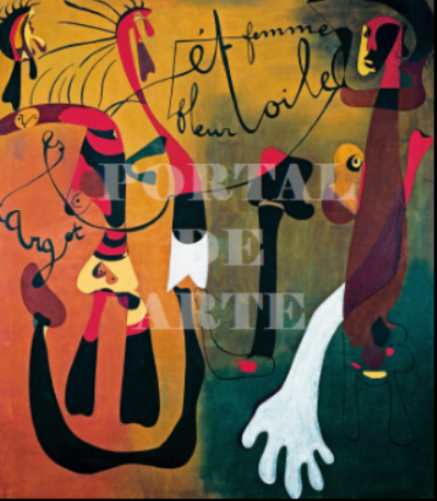 Miniatura: Joan Miró,Caracol, Mulher, Flor, Estrela,quadro,canvas,poster,replica,gravura,reprodução,canvas,cópia,tela,pintura,comprar