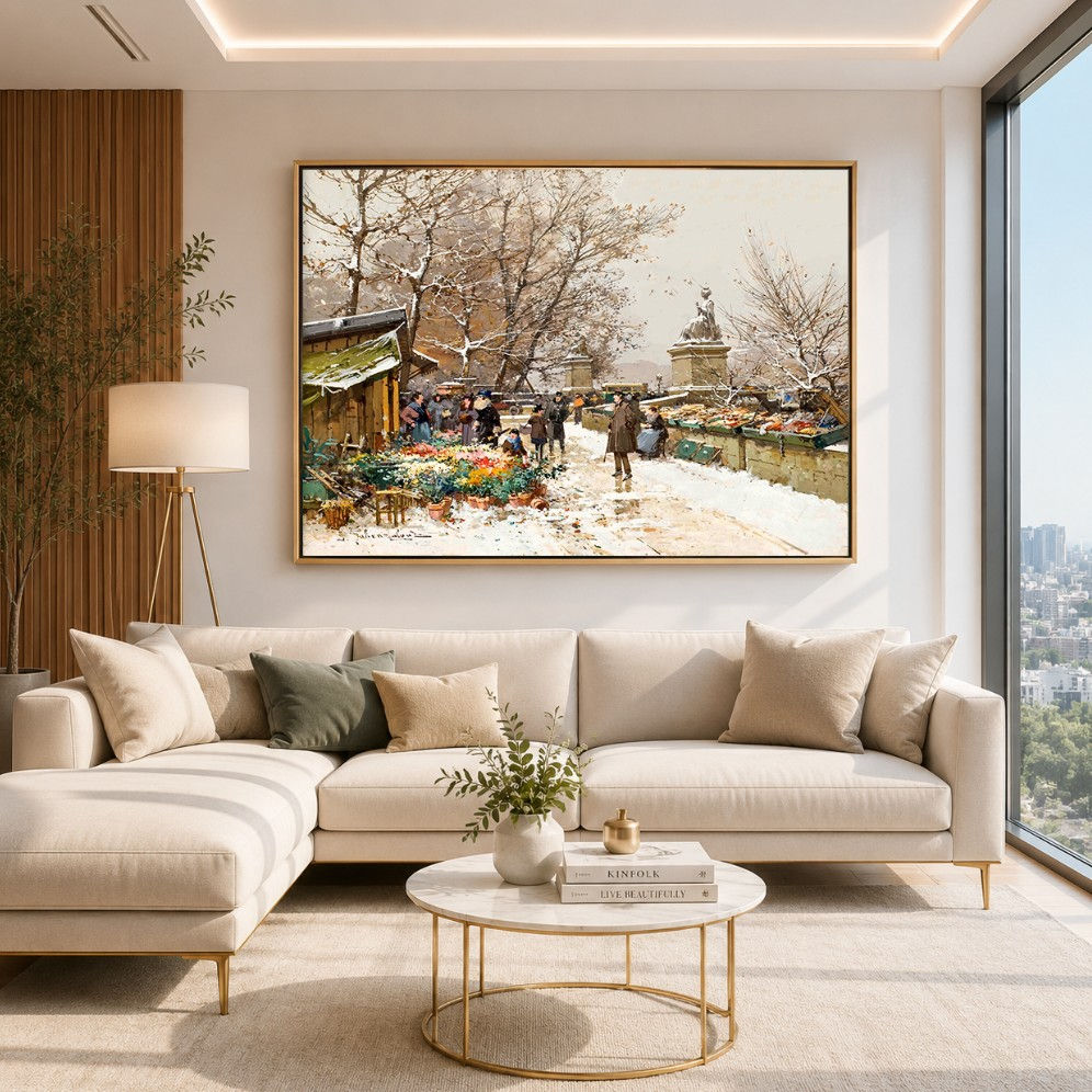 Eugène Galien-Laloue,Un Coin de Quai,quadro,poster,replica,canvas,gravura,reprodução,tela,foto,comprar,cópia,fine art,giclée