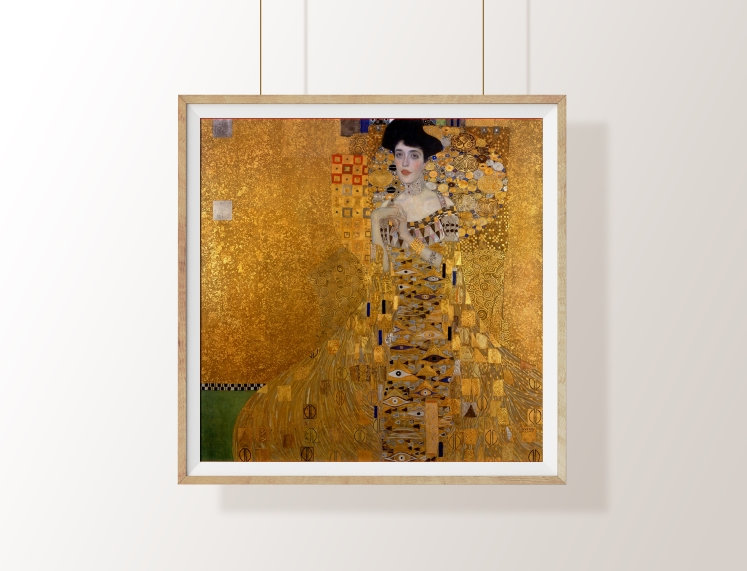 Gustav Klimt Retrato De Adele Bloch Bauer Quadro Reproducao Canvas
