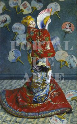 Miniatura: Monet,Camille Monet em traje japonês,quadro,poster,gravura,replica,reprodução,canvas,fototela,pintura,comprar