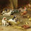 Miniatura: Edgar Hunt,Cachorrinhos,Galinha,fazenda,chácara,rural,quadro,poster,replica,canvas,gravura,reprodução,tela,pintura