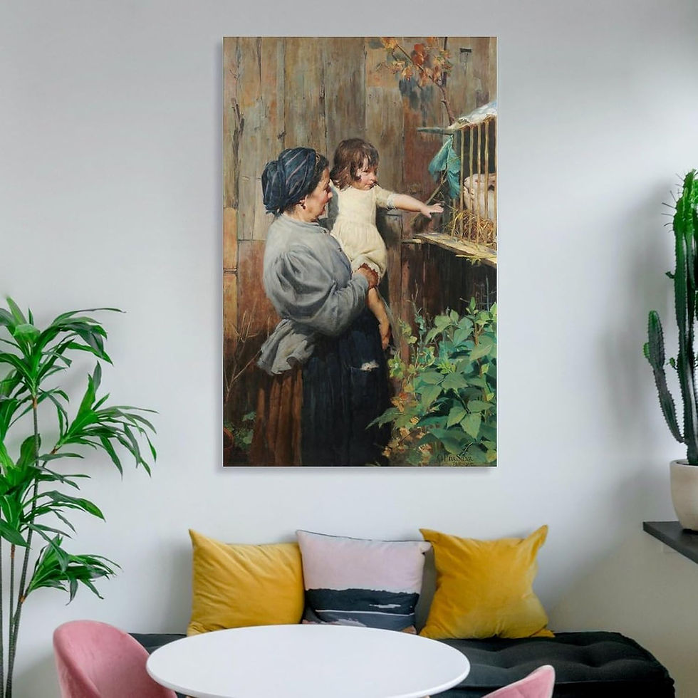 Miniatura: Oscar Pereira da Silva,Quintal da Vovó,Criação da vovó,quadro,poster,replica,canvas,gravura,reprodução,tela,pintura,comprar