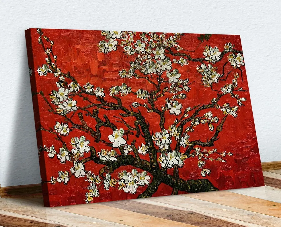 Miniatura: van gogh,Ramosde uma Amendoeira em Flor Vermelha,quadro,poster,gravura,reprodução,canvas,replica,releitura,comprar,copia,fine