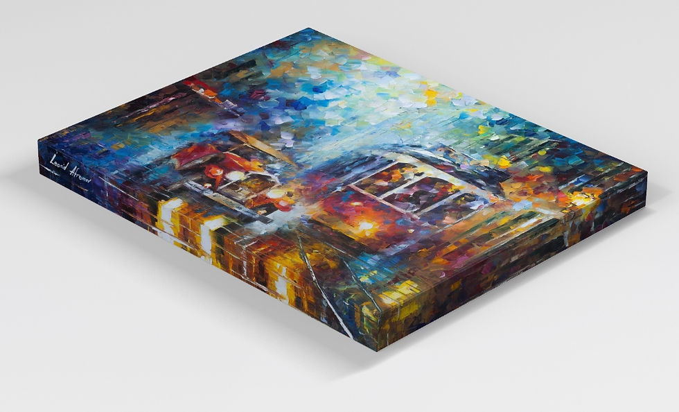Miniatura: leonid Afremov,Bonde Antigo,quadro,colorido,poster,replica,canvas,gravura,reprodução,pintura,comprar,copia,fine art,giclée
