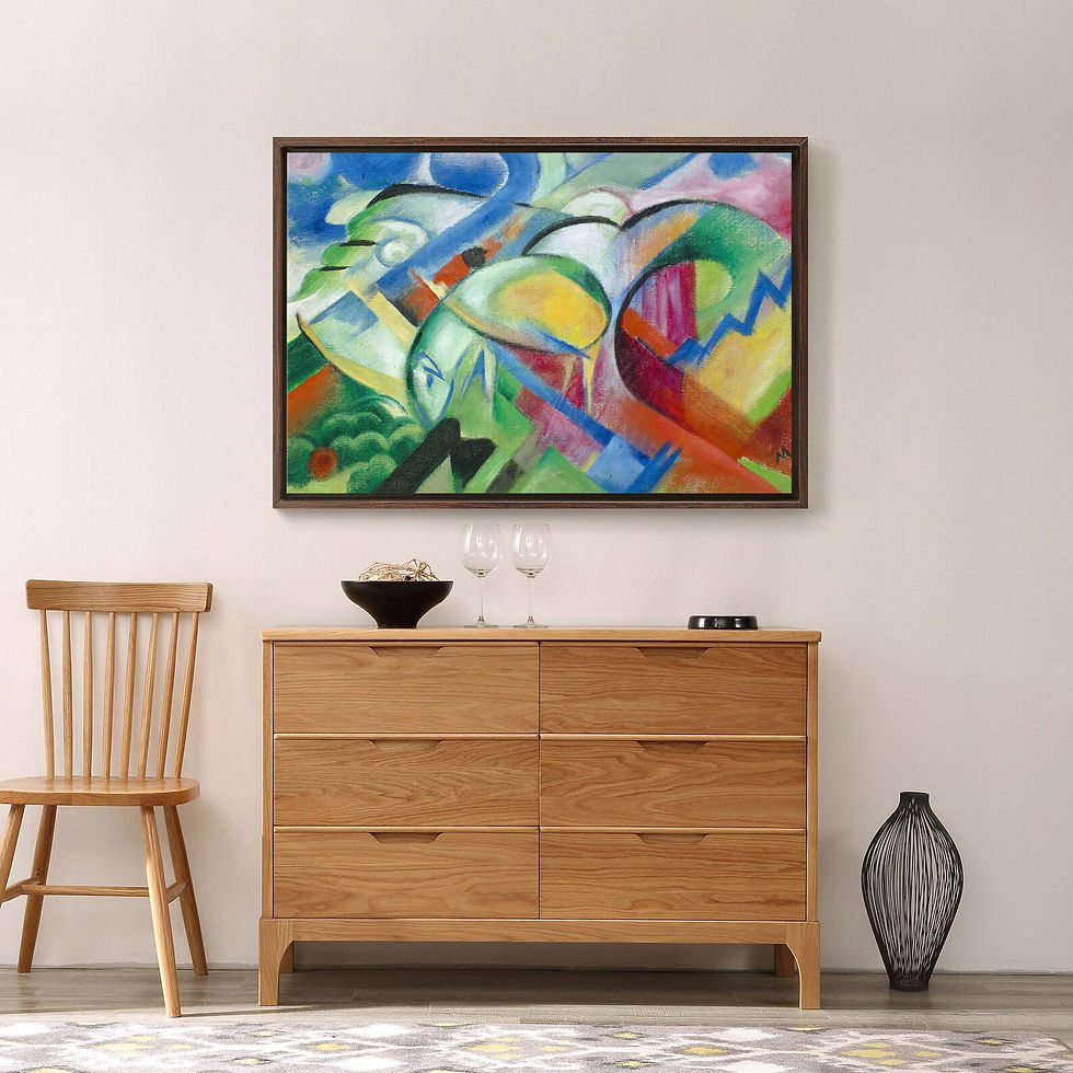 Miniatura: Franz Marc,As Ovelhas,The sheep,quadro,reprodução,poster,canvas,gravura,replica,fototela,tela,pintura,releitura,comprar,giclé