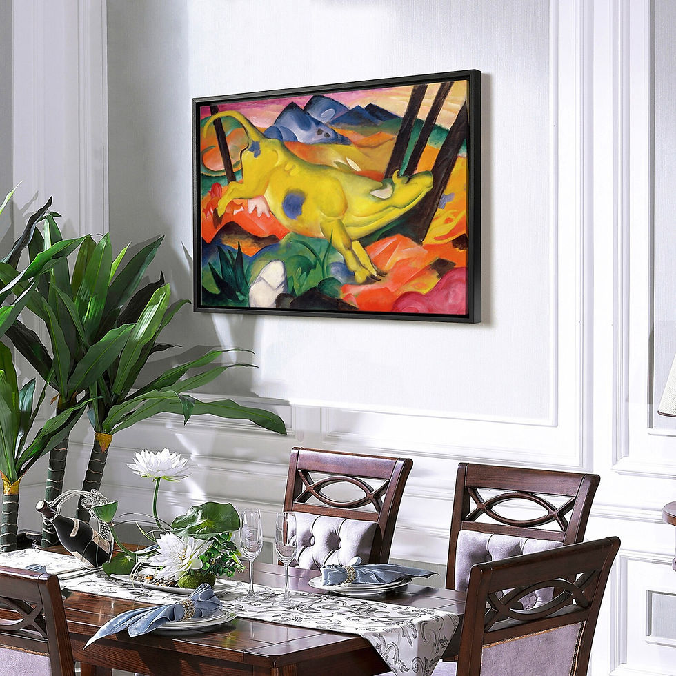 Franz Marc,Vaca Amarela,Yellow Cow,poster,gravura,reprodução,canvas,replica,releitura,tela,pintura,comprar,fine art,giclée