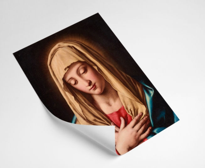 Miniatura: Sassoferrato,Madonna em oração,Virgem em oração,quadro,poster,replica,canvas,gravura,reprodução,tela,pintura