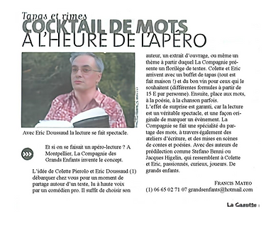 Lecture-Spectacles à domicile