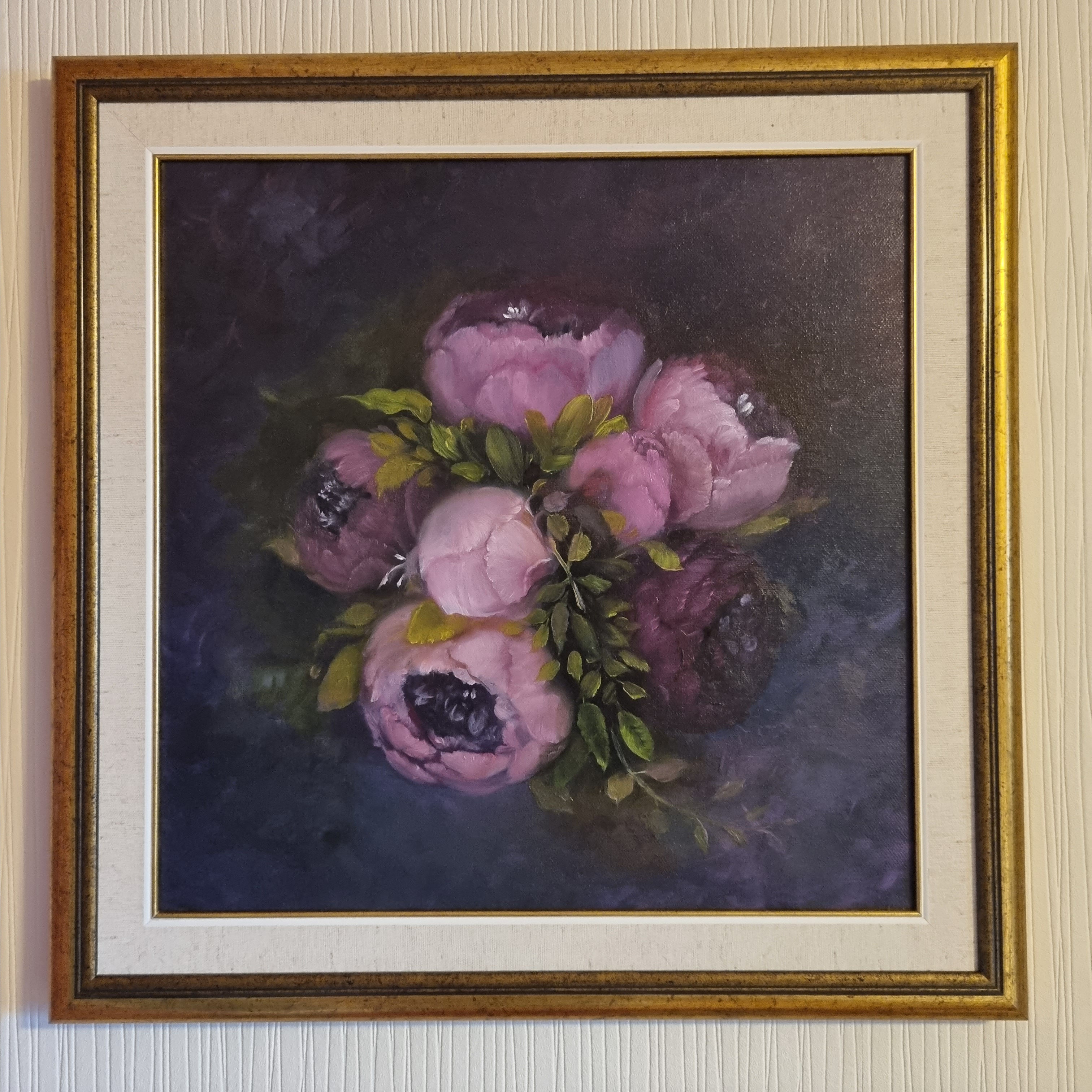 ''Purple Peonies'' - Original Painting