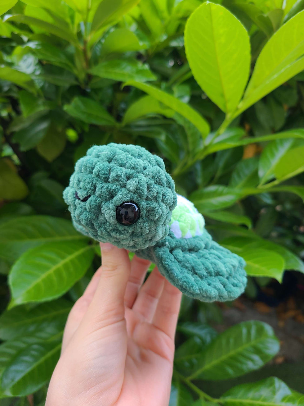 Petite peluche tortue de mer citron vert