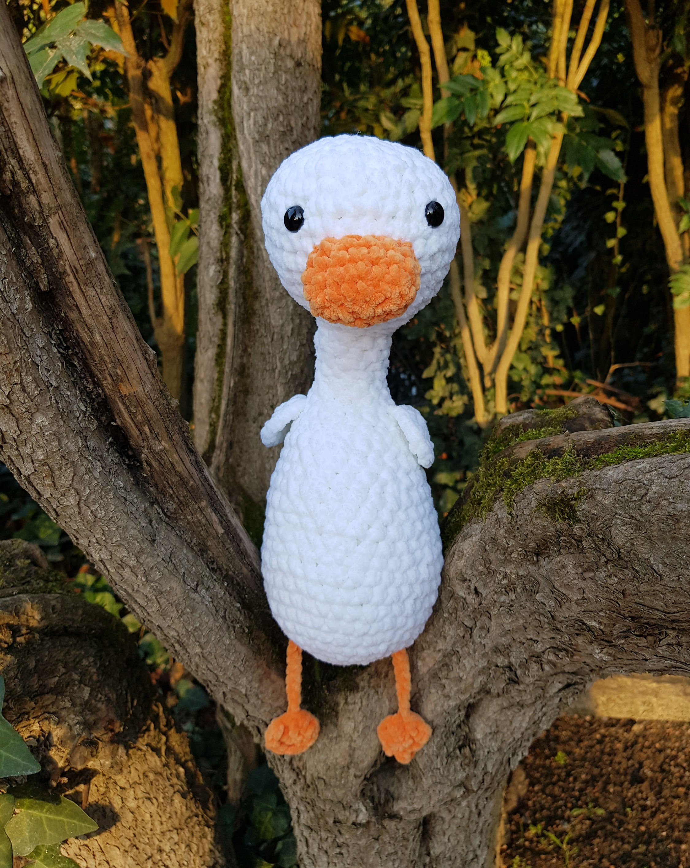 Grande peluche canard fait sur commande