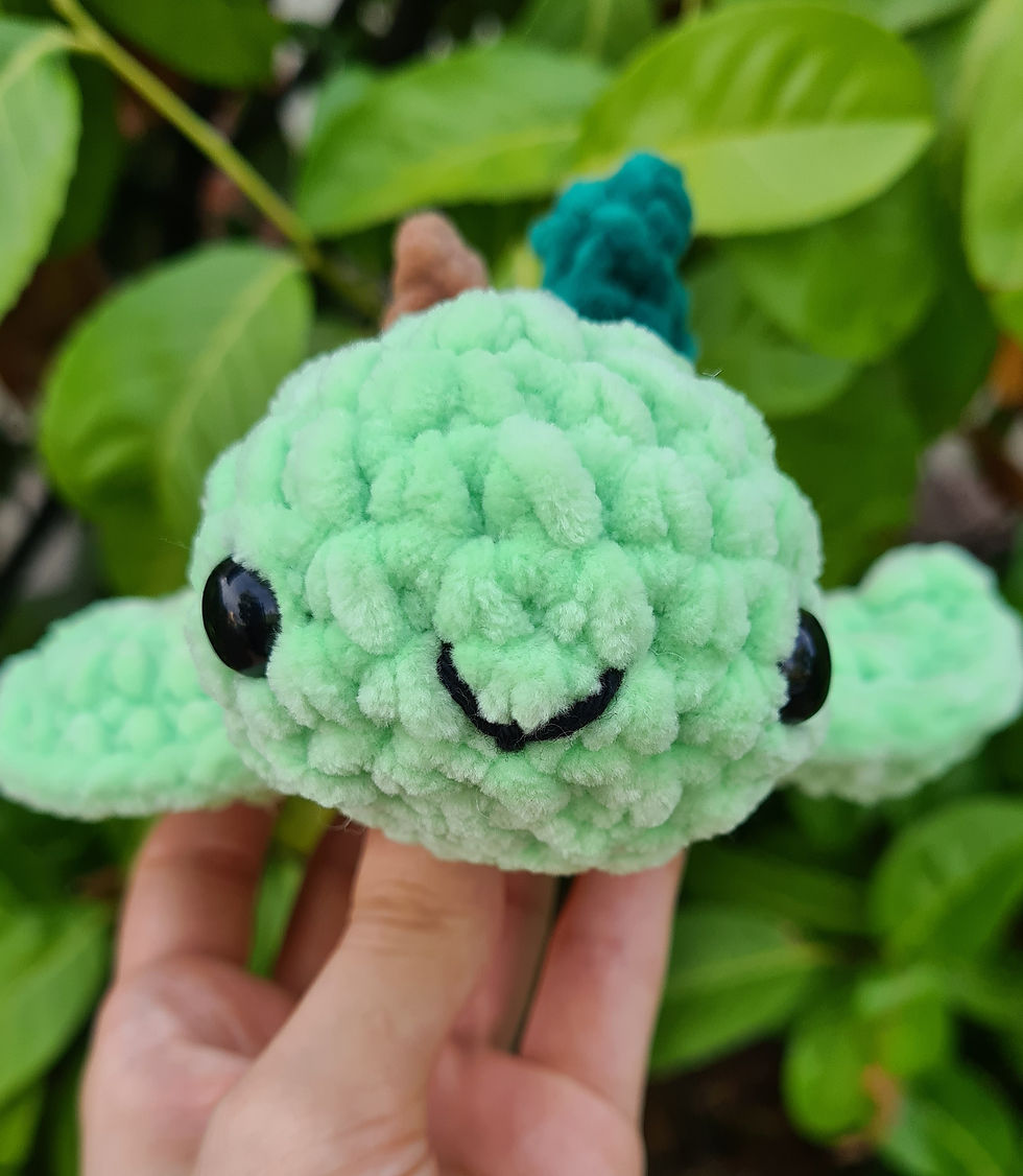 Miniature : Petite peluche tortue de mer citrouille