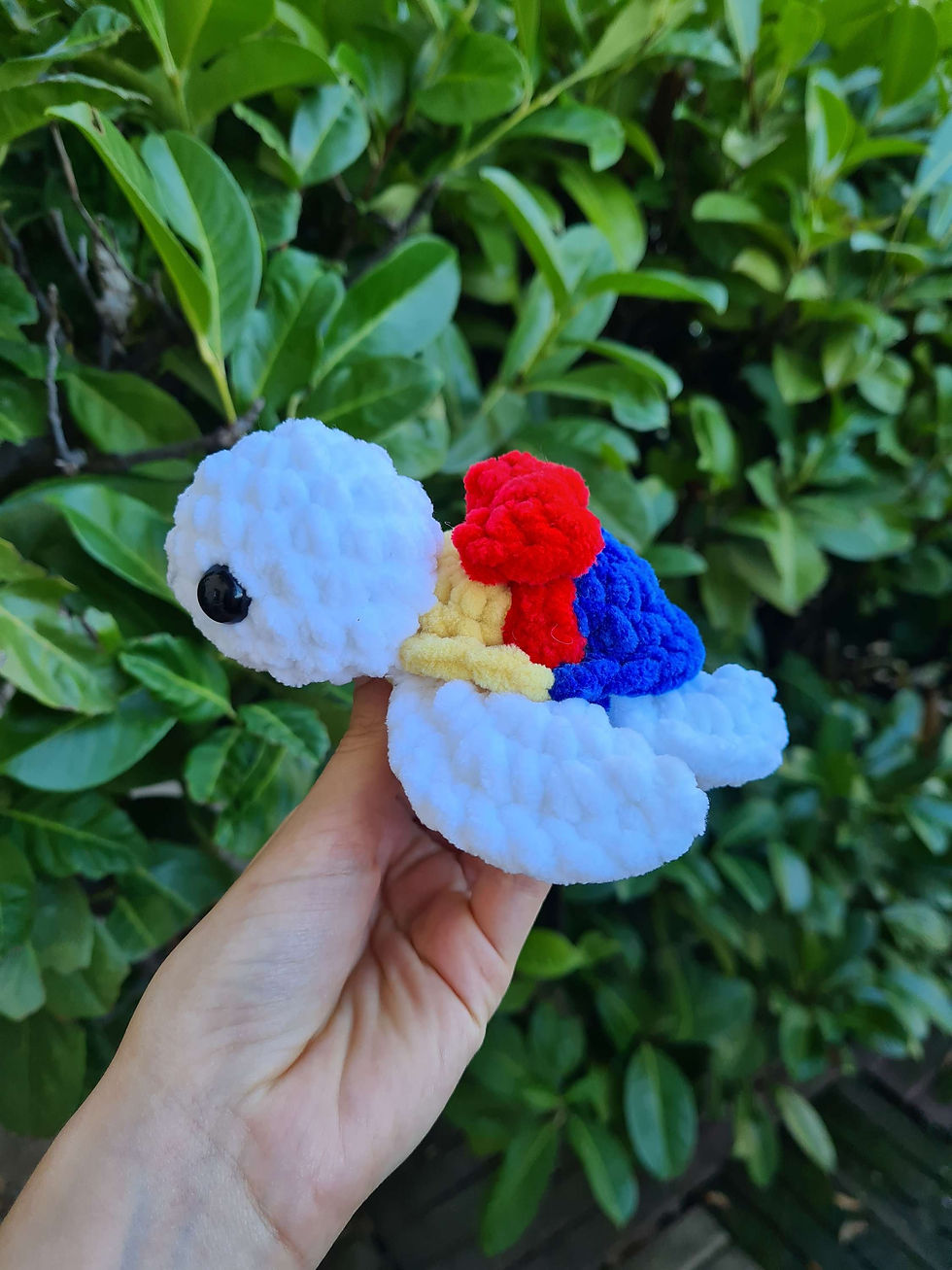 Miniature : Petite peluche tortue de mer blanche neige