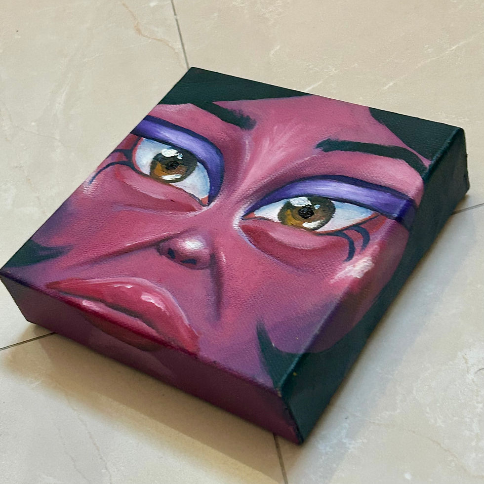 Thumbnail: “Penelope” 6x6 oil on canvas